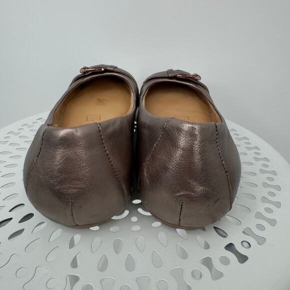 Naturalizer Bayberry ballet flats shoes rose gold leather buckle slip on size 7 - Picture 6 of 9